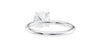 Round Solitaire Slim Diamond Band Engagement Ring