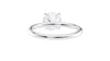 Round Solitaire Slim Diamond Band Engagement Ring