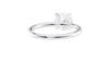 Round Solitaire Slim Diamond Band Engagement Ring