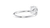 Round Solitaire Slim Diamond Band Engagement Ring