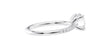 Round Solitaire Slim Diamond Band Engagement Ring