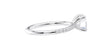 Round Solitaire Slim Diamond Band Engagement Ring
