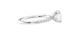 Round Solitaire Slim Diamond Band Engagement Ring