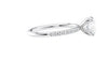 Round Solitaire Slim Diamond Band Engagement Ring