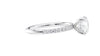 Round Solitaire Slim Diamond Band Engagement Ring