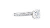 Round Solitaire Slim Diamond Band Engagement Ring