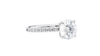 Round Solitaire Slim Diamond Band Engagement Ring