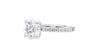 Round Solitaire Slim Diamond Band Engagement Ring