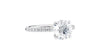 Round Solitaire Slim Diamond Band Engagement Ring