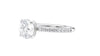 Round Solitaire Slim Diamond Band Engagement Ring