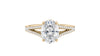 Oval Solitaire Split Diamond Band Engagement Ring