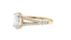 Oval Solitaire Split Diamond Band Engagement Ring