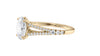Oval Solitaire Split Diamond Band Engagement Ring