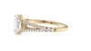Oval Solitaire Split Diamond Band Engagement Ring