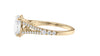 Oval Solitaire Split Diamond Band Engagement Ring