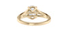 Oval Solitaire Split Diamond Band Engagement Ring