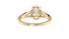 Oval Solitaire Split Diamond Band Engagement Ring