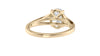 Oval Solitaire Split Diamond Band Engagement Ring