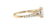 Oval Solitaire Split Diamond Band Engagement Ring