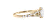 Oval Solitaire Split Diamond Band Engagement Ring