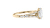 Oval Solitaire Split Diamond Band Engagement Ring