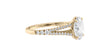 Oval Solitaire Split Diamond Band Engagement Ring