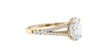 Oval Solitaire Split Diamond Band Engagement Ring