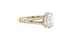 Oval Solitaire Split Diamond Band Engagement Ring