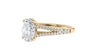 Oval Solitaire Split Diamond Band Engagement Ring