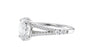 Oval Solitaire Split Diamond Band Engagement Ring