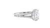 Oval Solitaire Split Diamond Band Engagement Ring