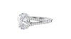 Oval Solitaire Split Diamond Band Engagement Ring