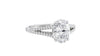 Oval Solitaire Split Diamond Band Engagement Ring