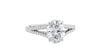 Oval Solitaire Split Diamond Band Engagement Ring