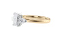 Emerald & Pear Cut Trilogy Diamond Engagement Ring