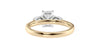 Emerald & Pear Cut Trilogy Diamond Engagement Ring