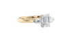 Emerald & Pear Cut Trilogy Diamond Engagement Ring