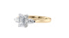 Emerald & Pear Cut Trilogy Diamond Engagement Ring