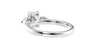 Emerald & Pear Cut Trilogy Diamond Engagement Ring