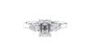 Emerald & Pear Cut Trilogy Diamond Engagement Ring