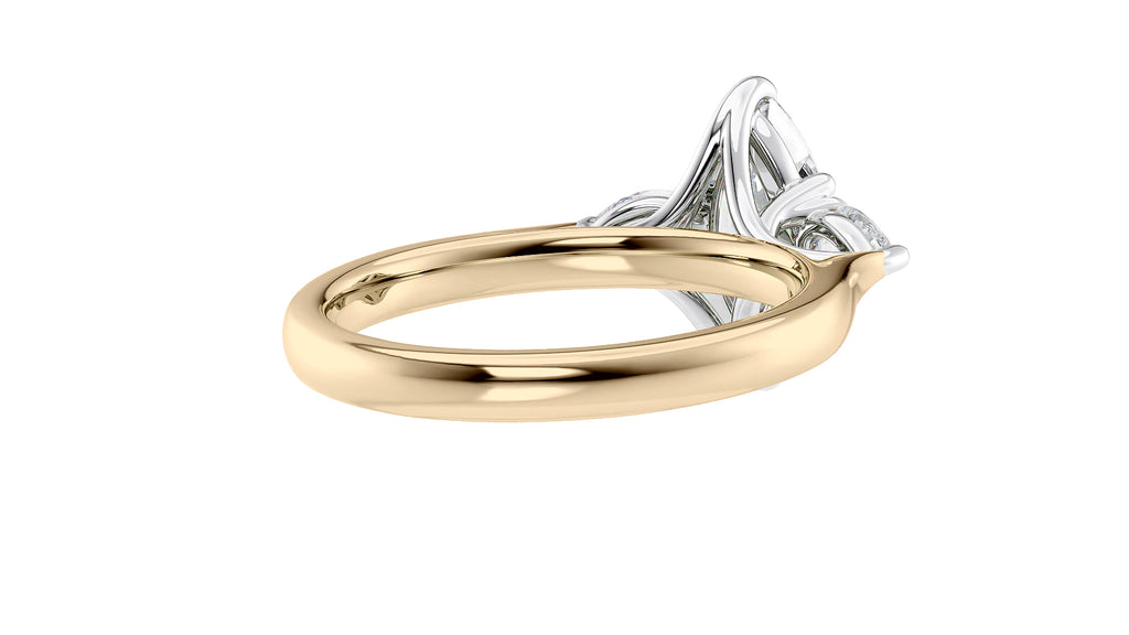 Marquise & Pear Cut 3 Stone Diamond Engagement Ring