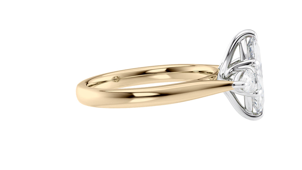 Marquise & Pear Cut 3 Stone Diamond Engagement Ring