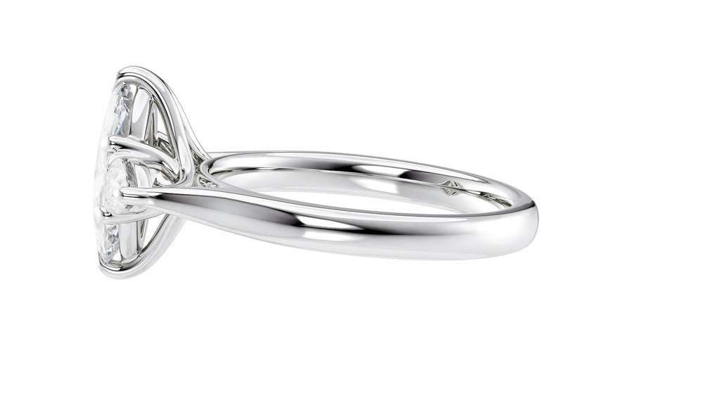 Marquise & Pear Cut 3 Stone Diamond Engagement Ring