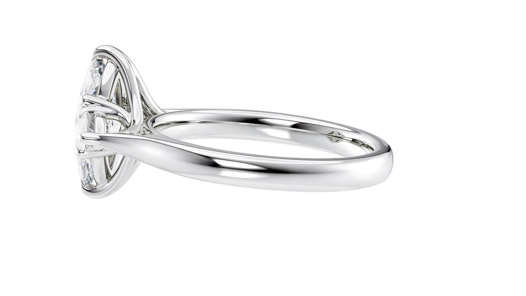 Marquise & Pear Cut 3 Stone Diamond Engagement Ring