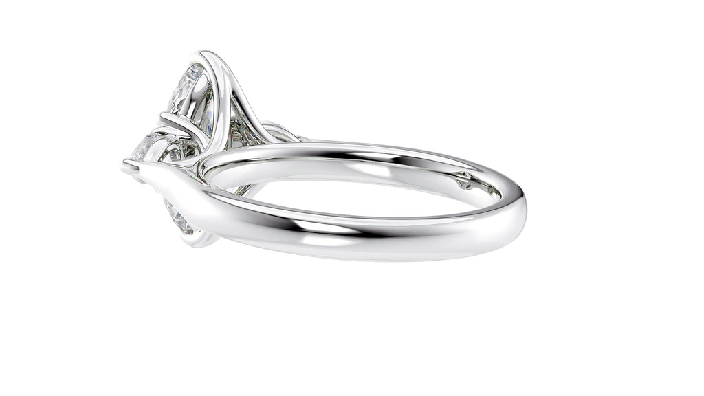 Marquise & Pear Cut 3 Stone Diamond Engagement Ring