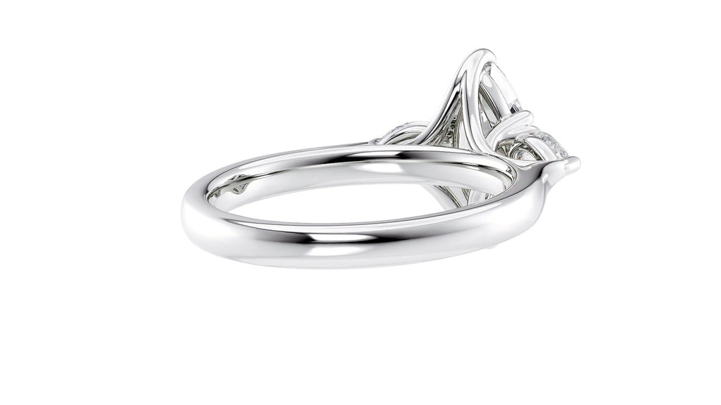 Marquise & Pear Cut 3 Stone Diamond Engagement Ring