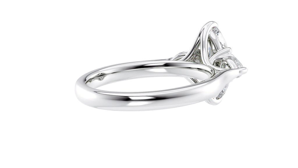 Marquise & Pear Cut 3 Stone Diamond Engagement Ring