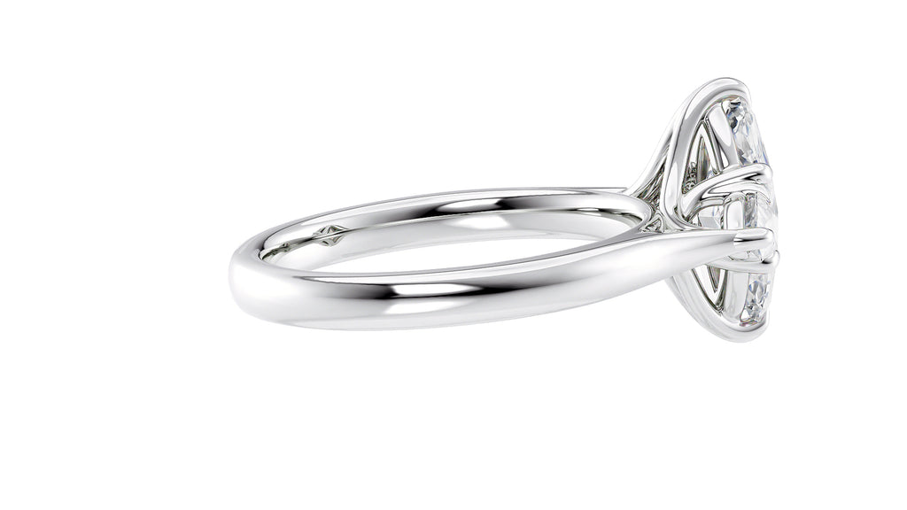 Marquise & Pear Cut 3 Stone Diamond Engagement Ring