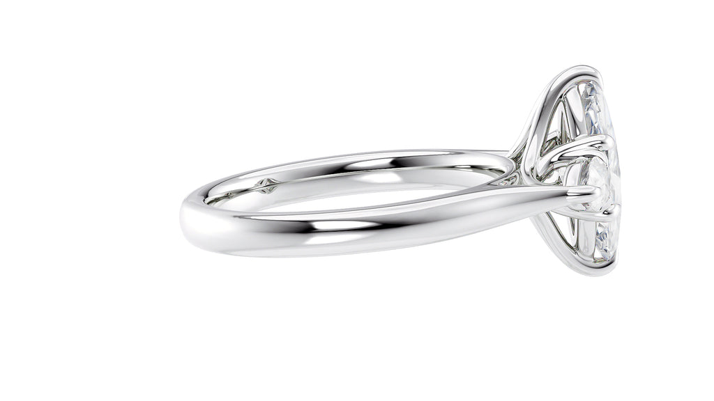 Marquise & Pear Cut 3 Stone Diamond Engagement Ring