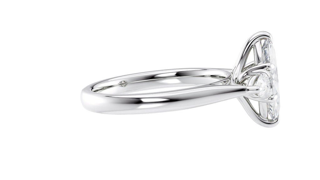Marquise & Pear Cut 3 Stone Diamond Engagement Ring